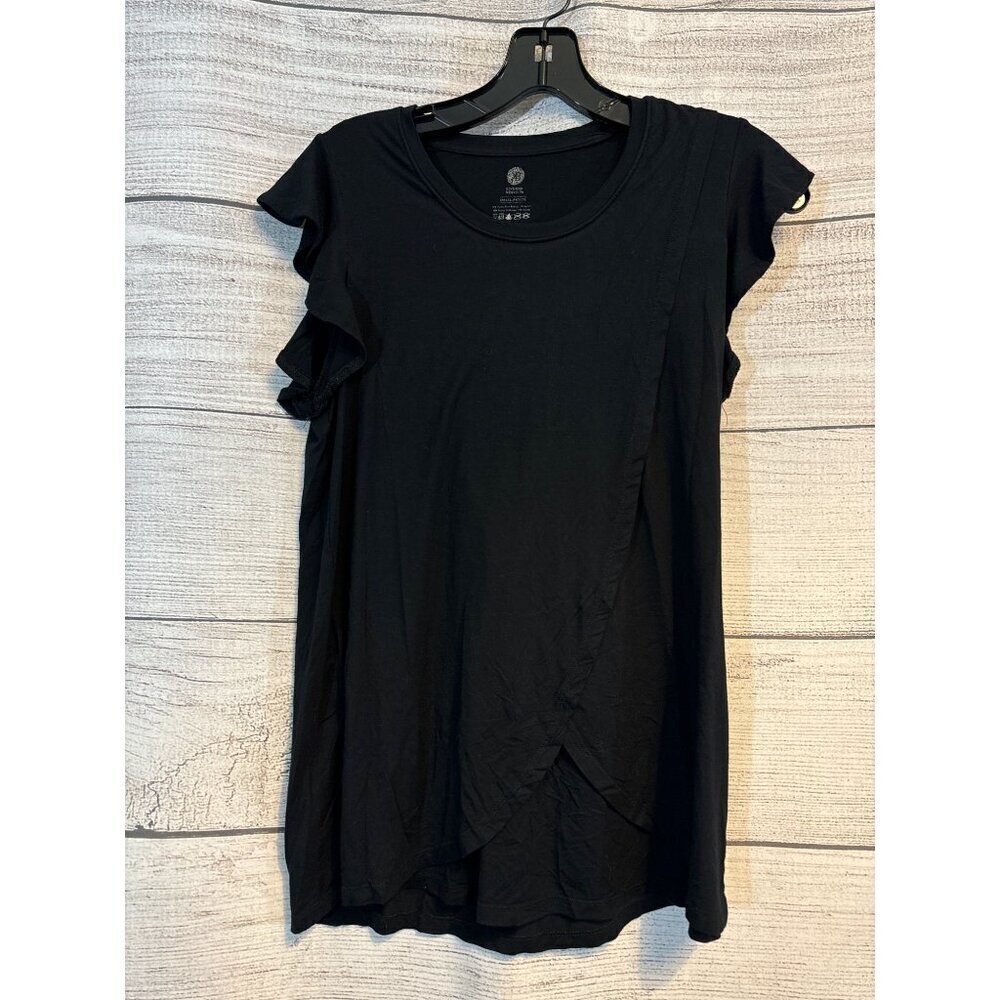 Kindred Bravely Ruffle Short Sleeve Maternity and Breastfeeding Shirt Size SP